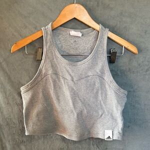 Adidas Women's Light Gray Crop Top